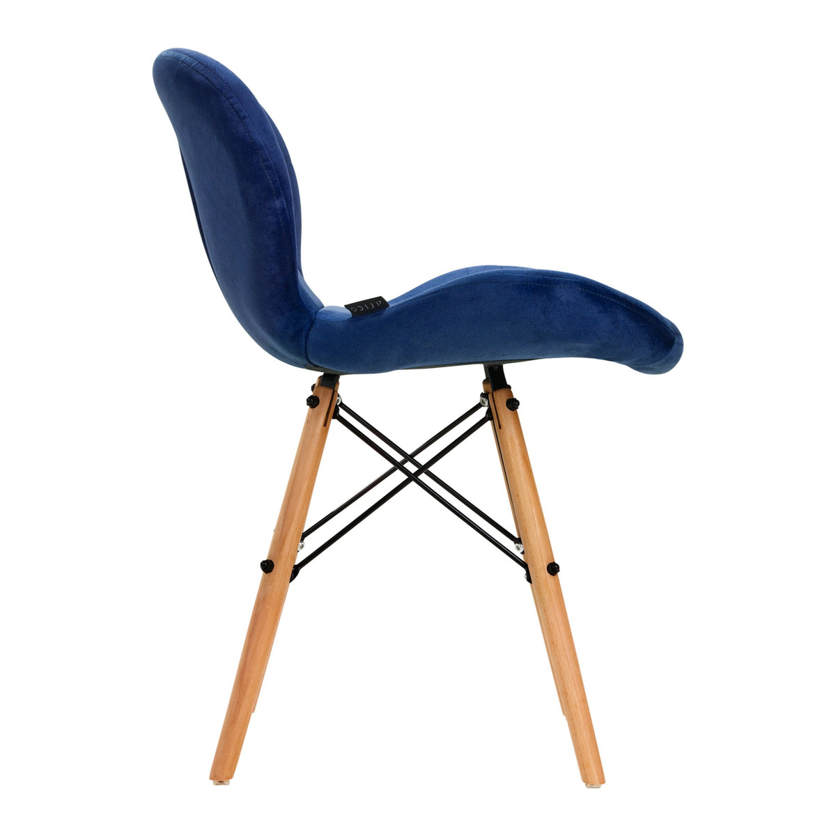 4Rico Sedia Scandinava QS-186 in Velluto - Blu Navy