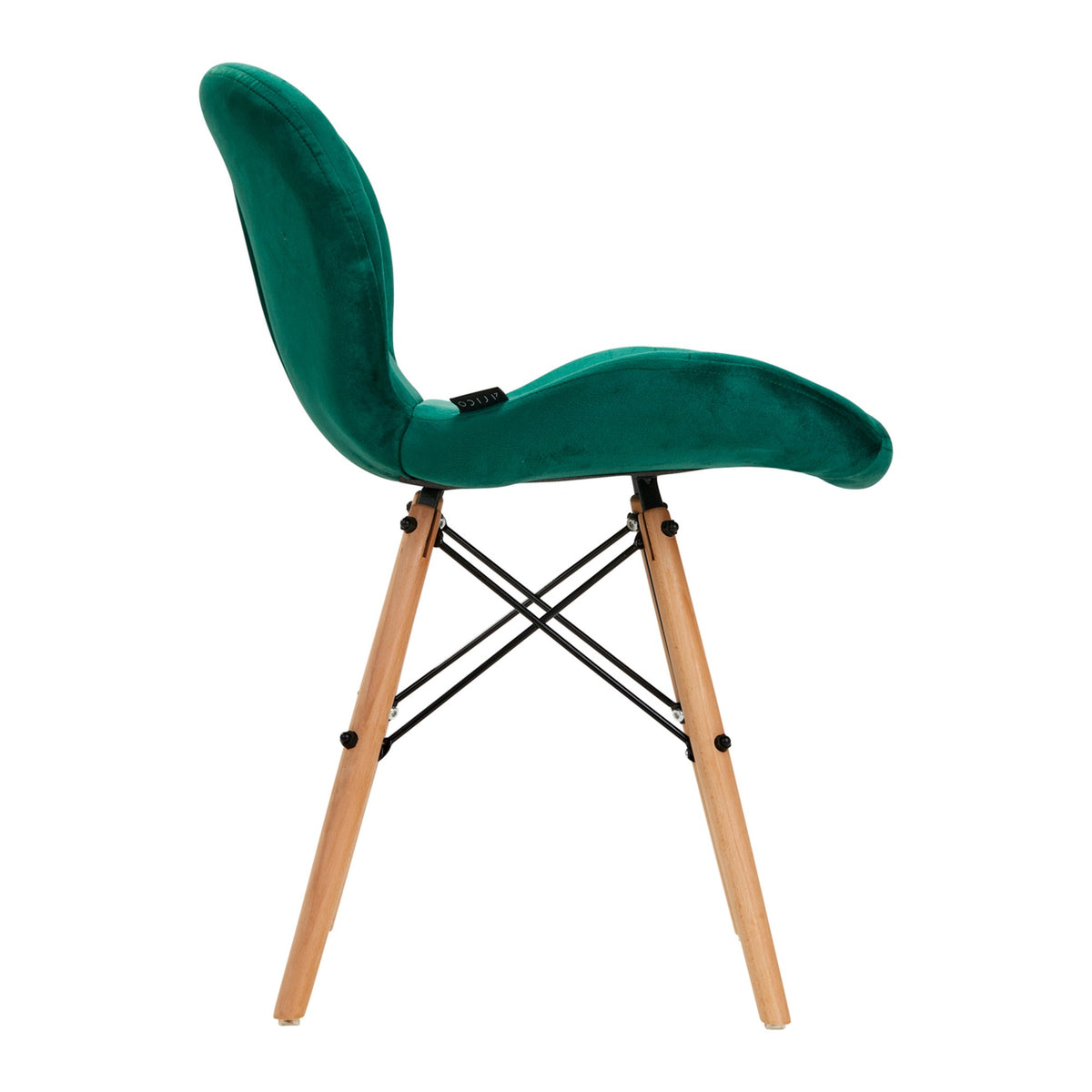 4Rico Sedia Scandinava QS-186 in Velluto - Verde