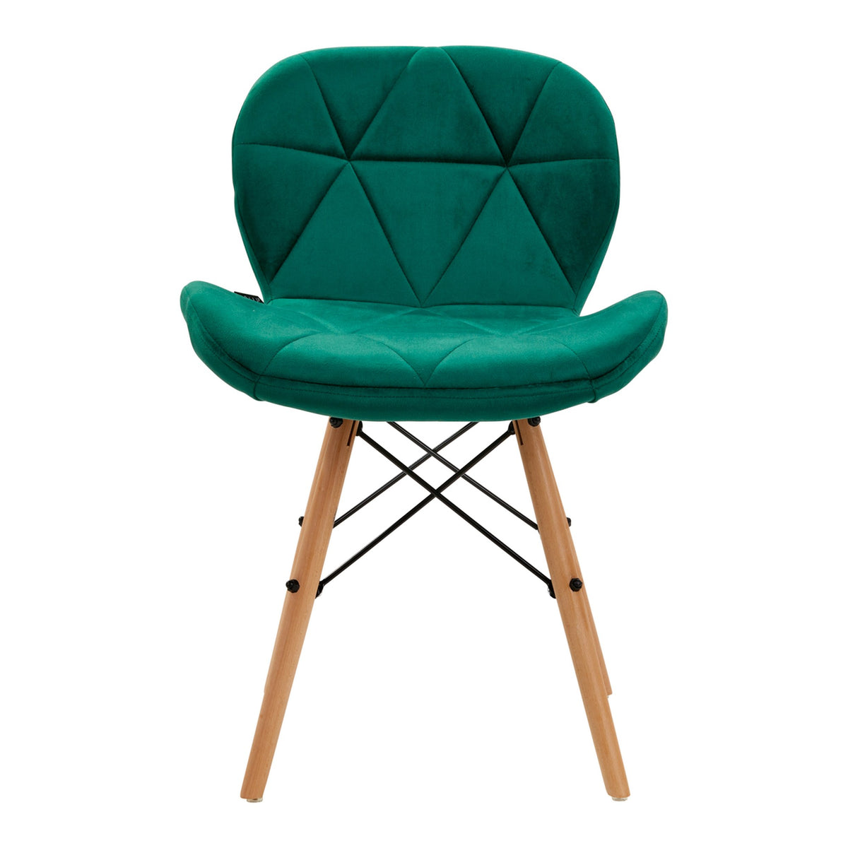 4Rico Sedia Scandinava QS-186 in Velluto - Verde