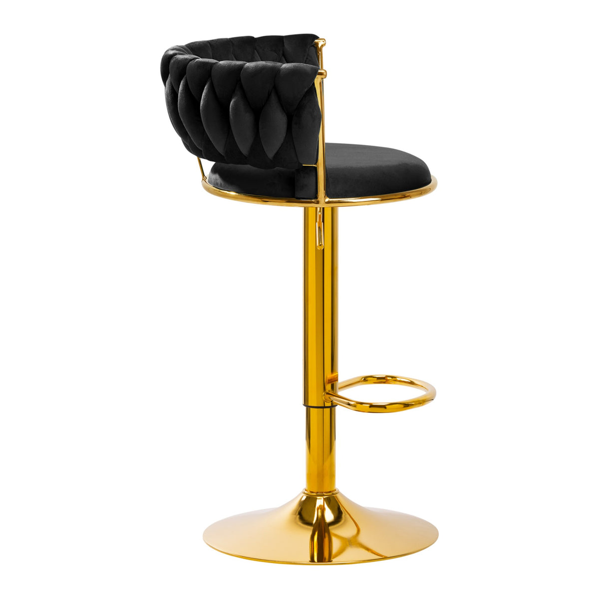 4Rico Sgabello QS-B313A in Velluto - Nero