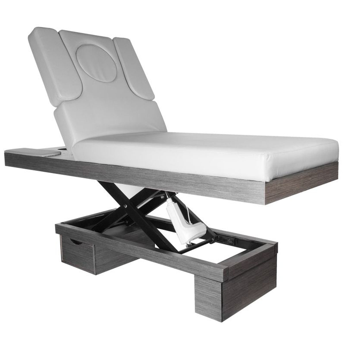 Azzurro Lettino Massaggio Elettrico 815B Riscaldato in Legno - Grigio