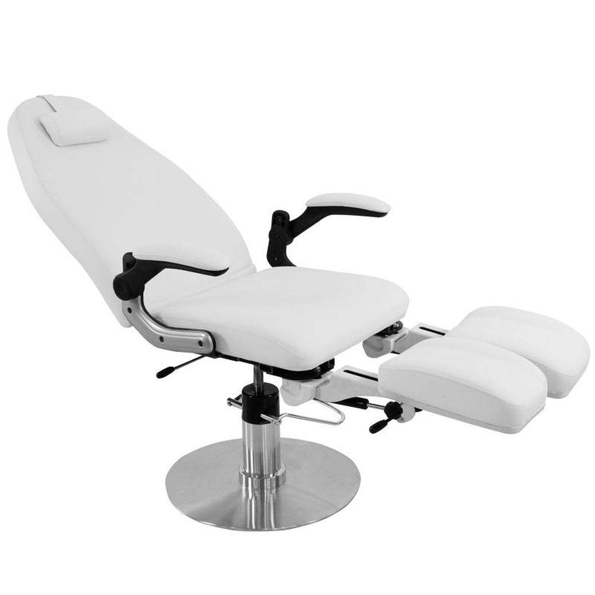 Azzurro Poltrona Lettino 713A con Pompa Idraulica - Bianco
