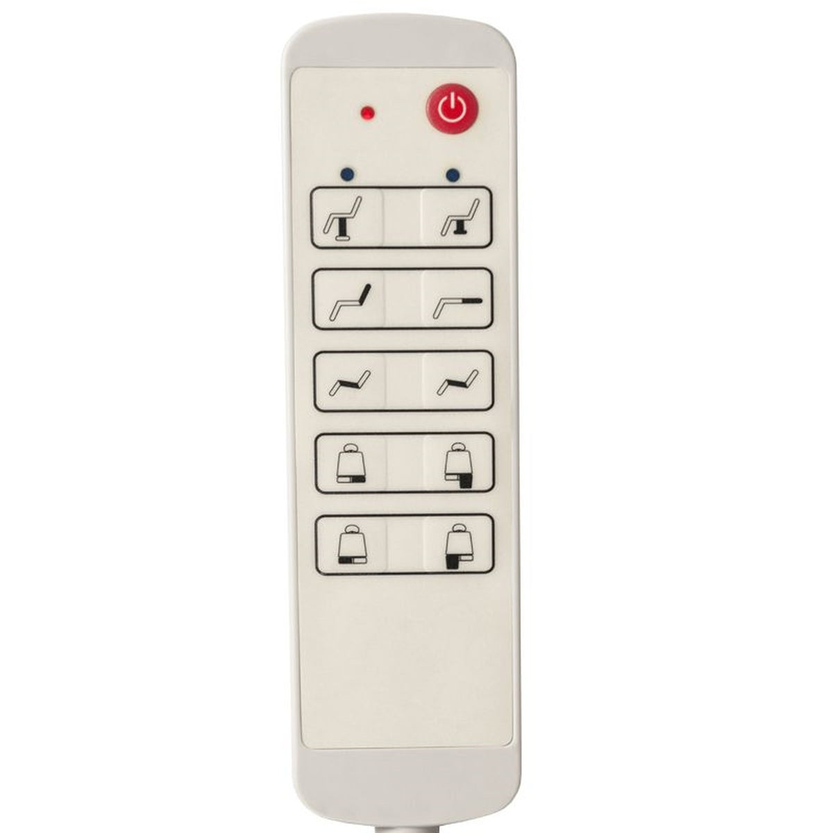 Azzurro Poltrona Lettino Elettrica 869AS Girevole - Bianco