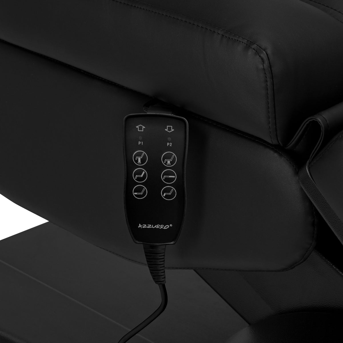 Azzurro Poltrona Lettino Elettrica Lux 3 Motori - Nero