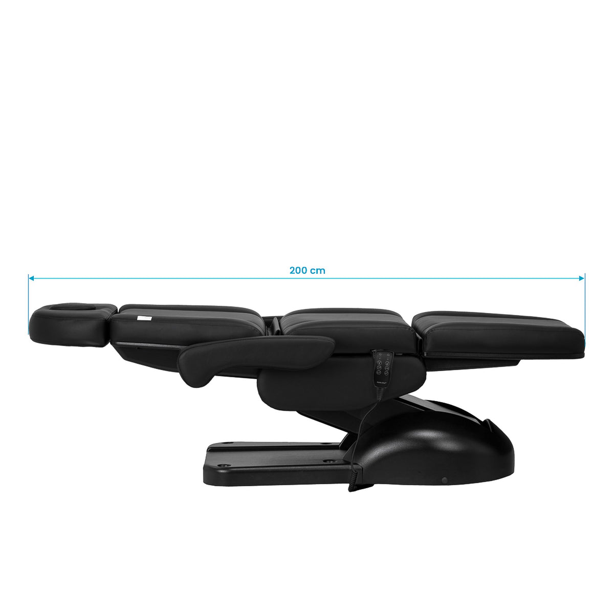 Azzurro Poltrona Lettino Elettrica Lux 3 Motori - Nero
