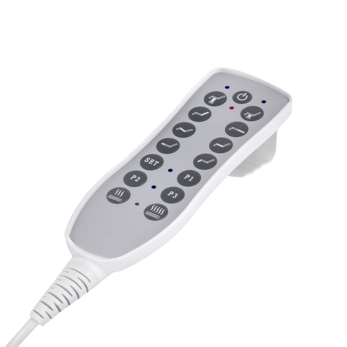 Azzurro Poltrona Lettino Elettrica Riscaldata 708A 4 Motori - Grigio