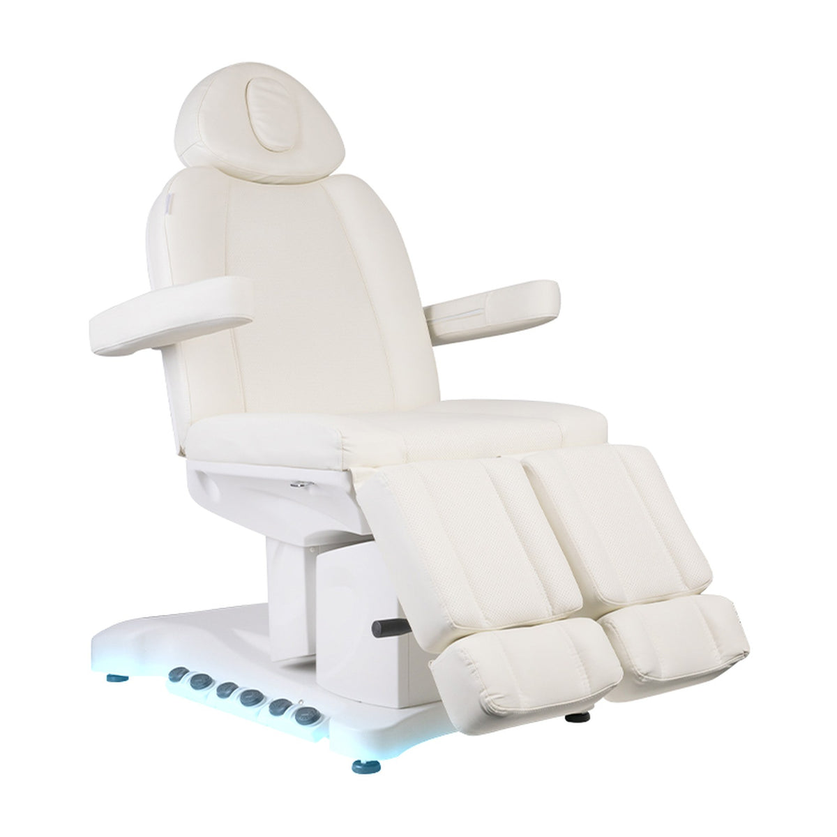 Azzurro Poltrona Lettino Elettrica Riscaldata 708BS Exclusive 3 Motori - Bianco
