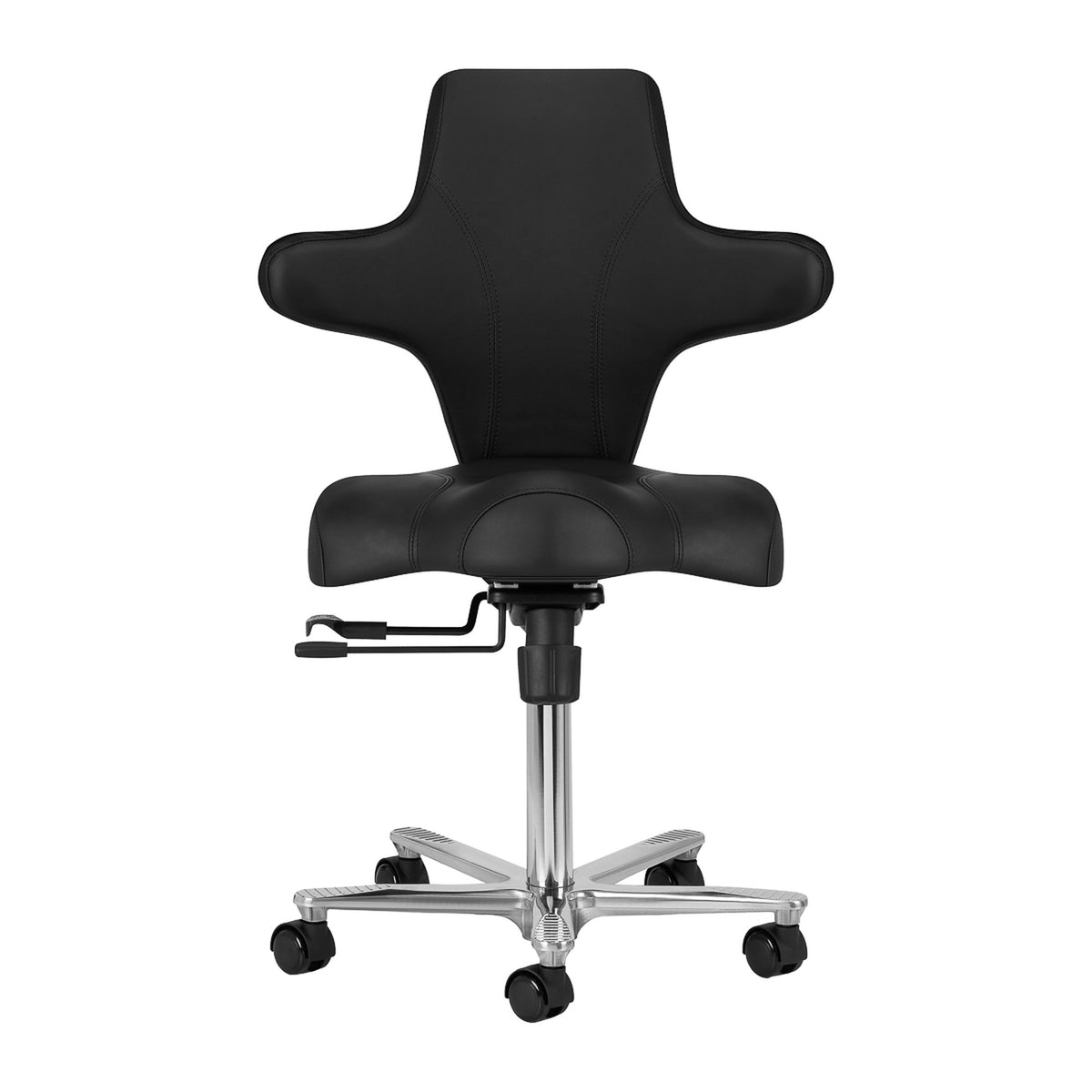 Azzurro Sgabello Special 152 con Rotelle - Nero
