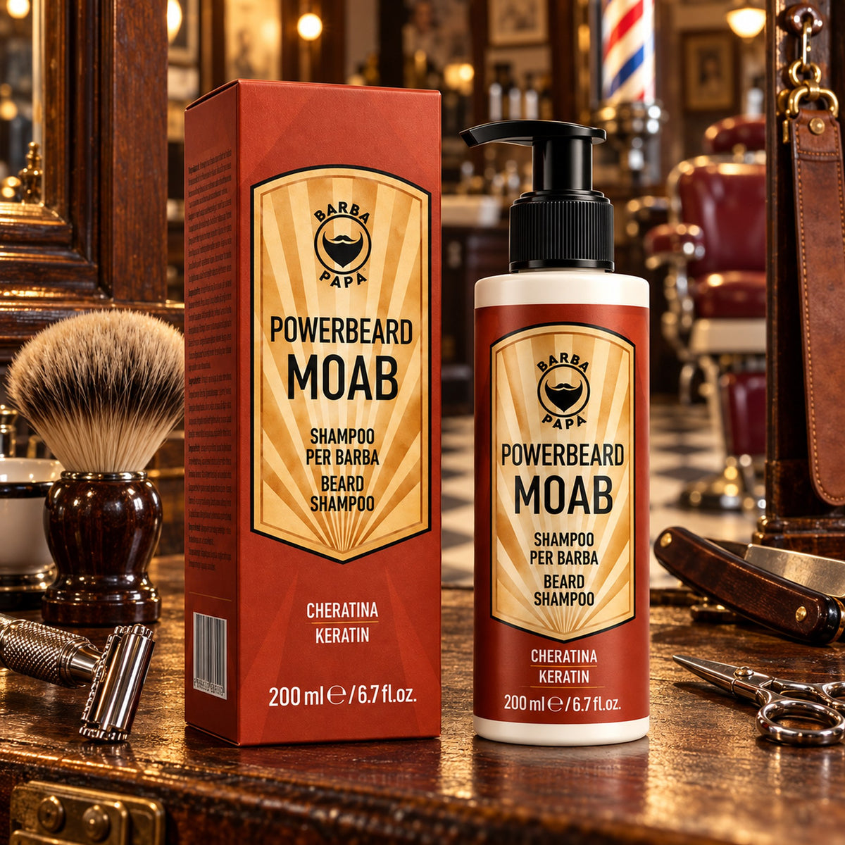 Barbapapà PowerBeard Moab Shampoo per Barba - 200ml