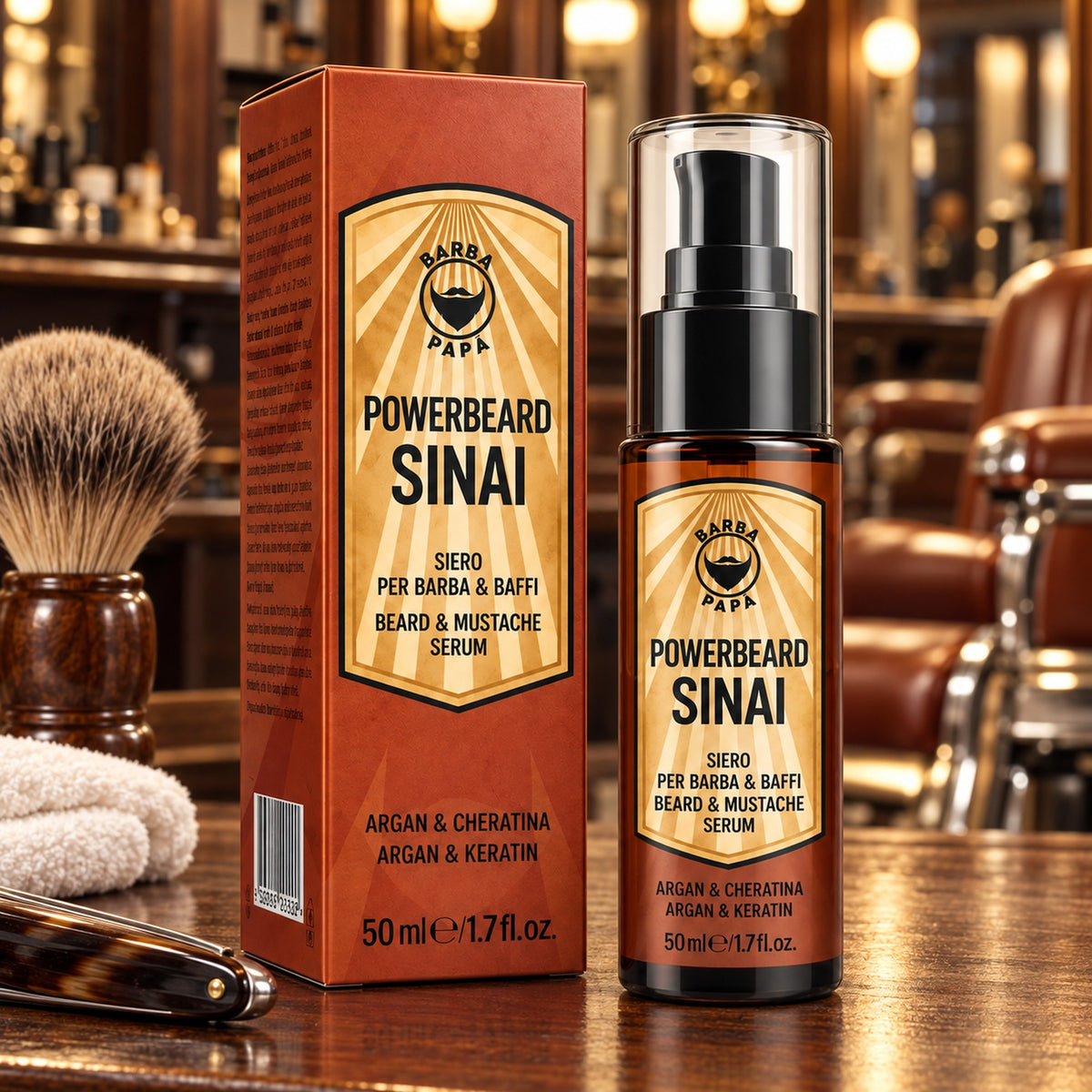Barbapapà PowerBeard Sinai Siero Barba e Baffi - 50ml