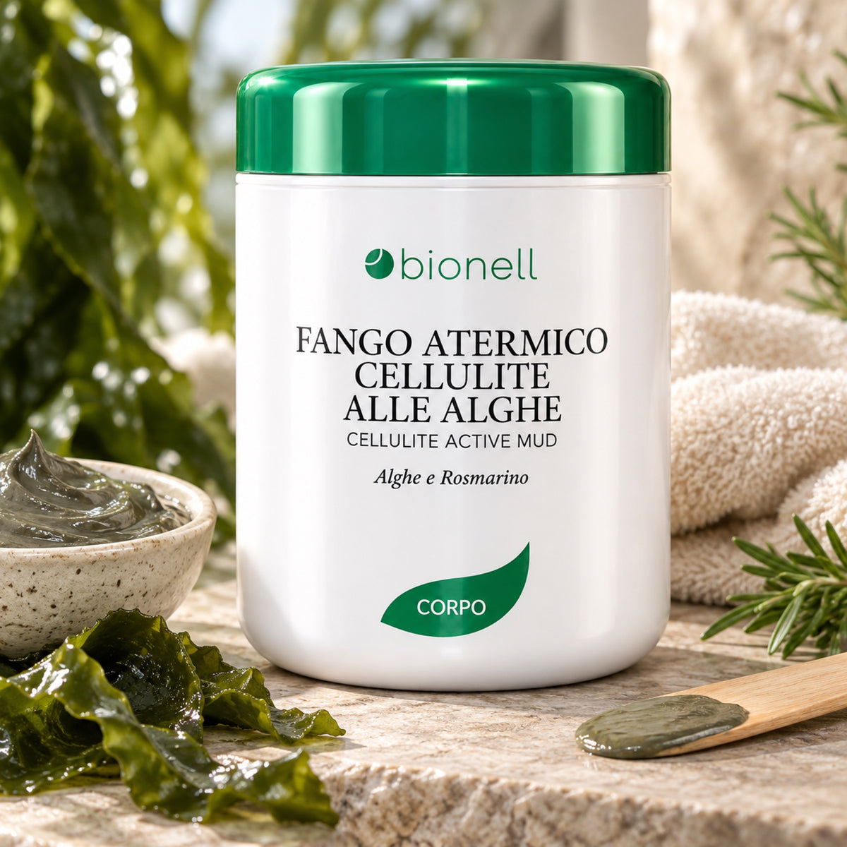 Bionell Fango Atermico Cellulite con Alghe Verdi - 1000ml