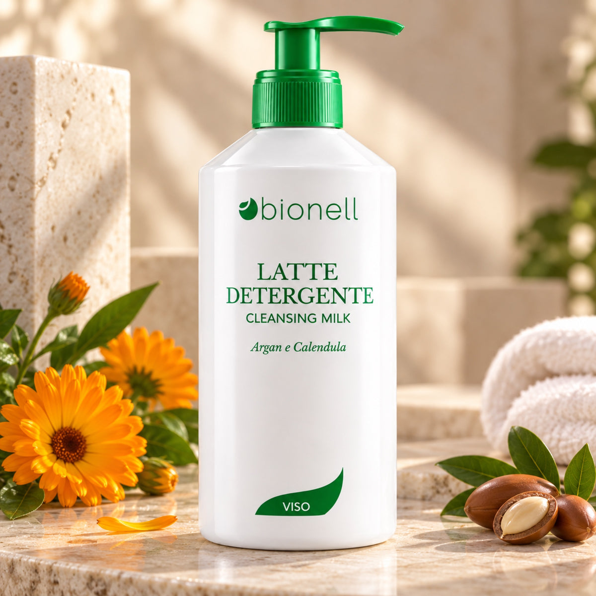 Bionell Latte Detergente Viso Argan e Calendula - 1000ml