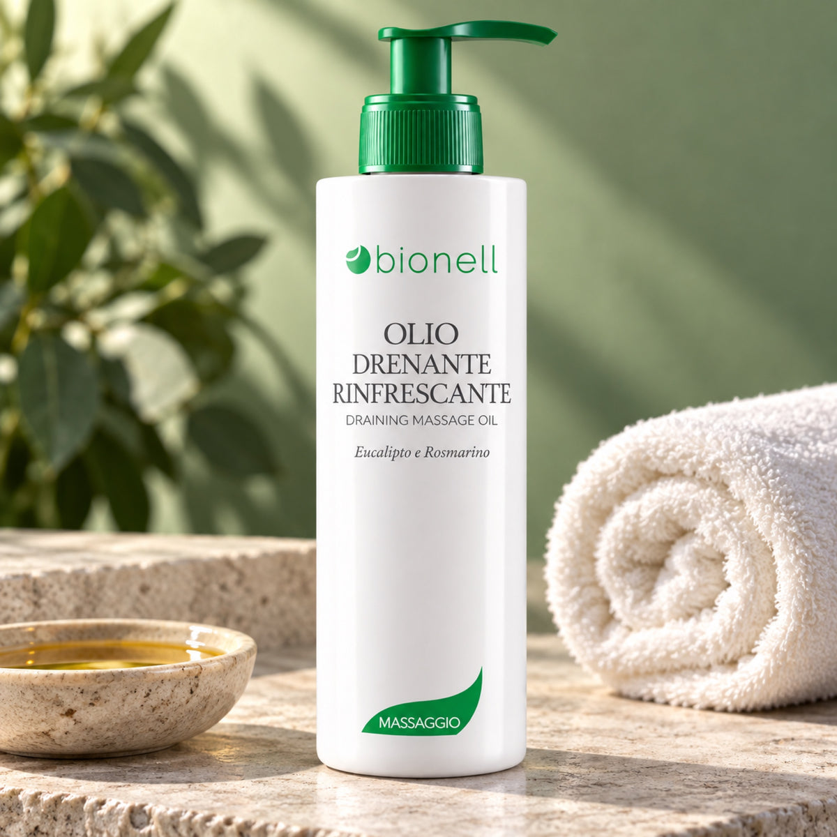 Bionell Olio Massaggio Drenante Rinfrescante - 500ml