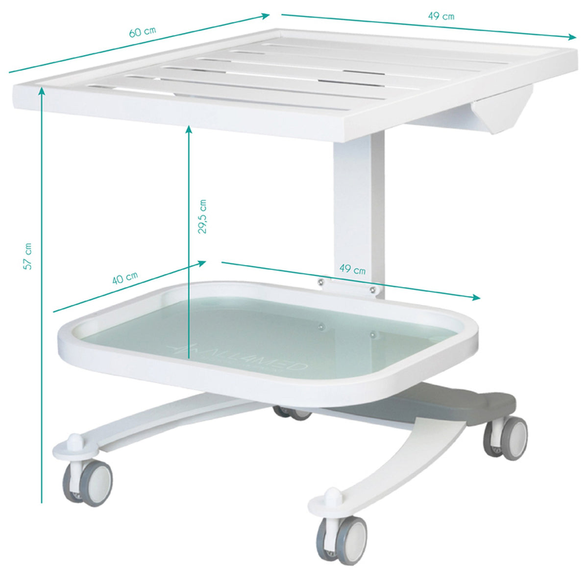 Carrello Atlas Porta Autoclave - Bianco