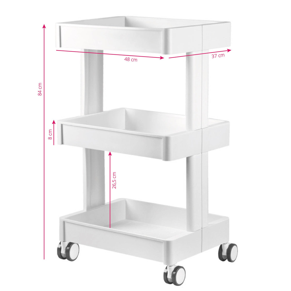 Carrello Porta Attrezzi 084 - Bianco
