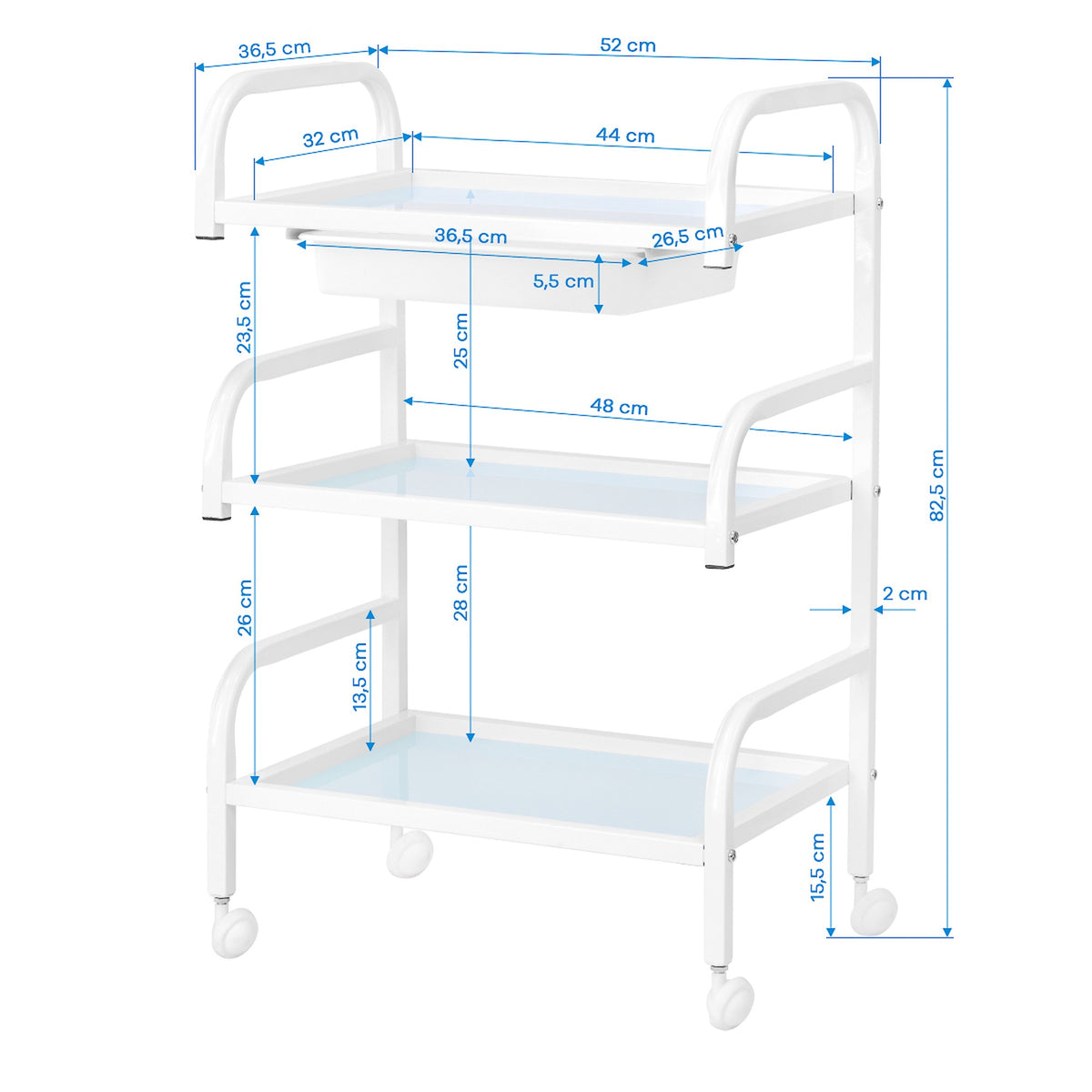 Carrello Porta Attrezzi Basic 121 - Bianco