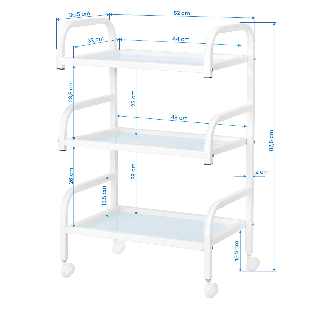 Carrello Porta Attrezzi Basic 122 - Bianco