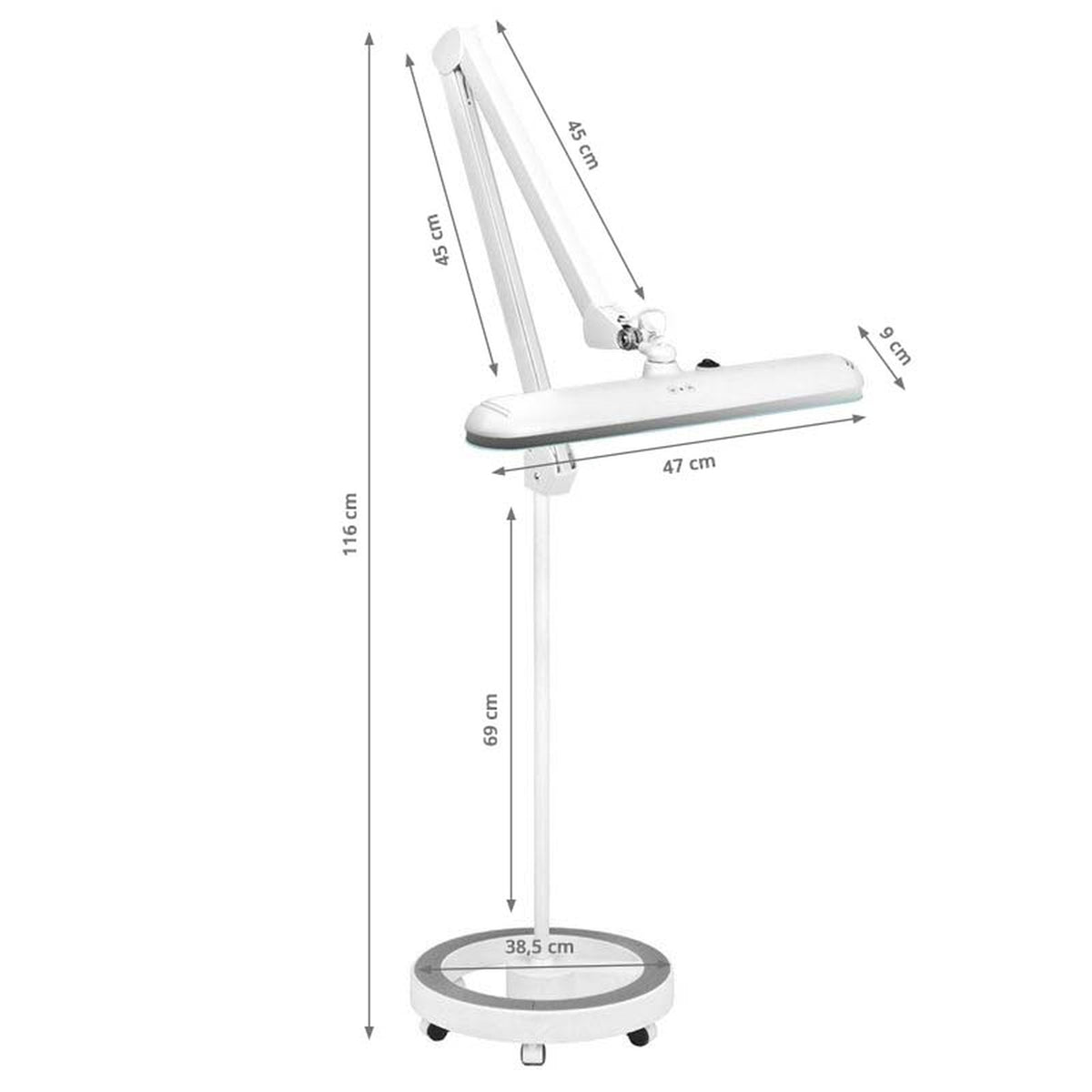 Elegante Lampada LED 801-L con Stativo - Bianco