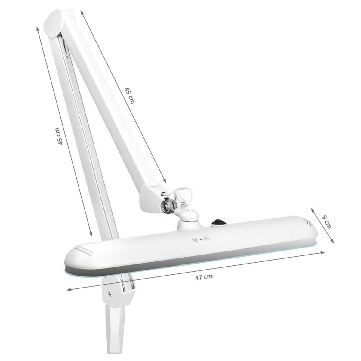 Elegante Lampada LED 801-L Morsetto da Tavolo - Bianco