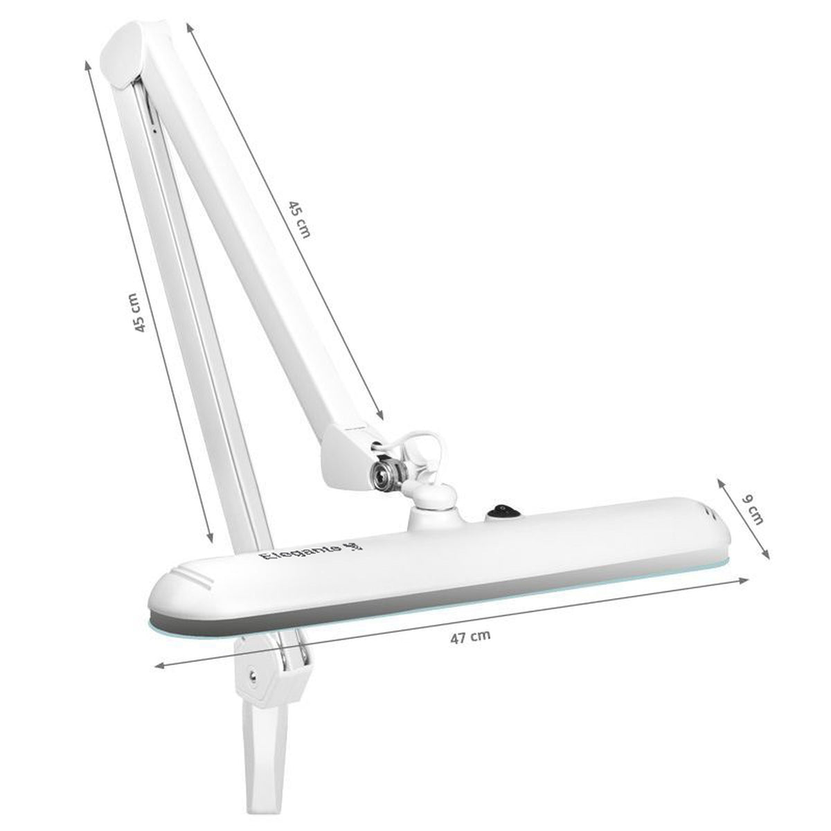 Elegante Lampada LED 801-S Morsetto da Tavolo - Bianco