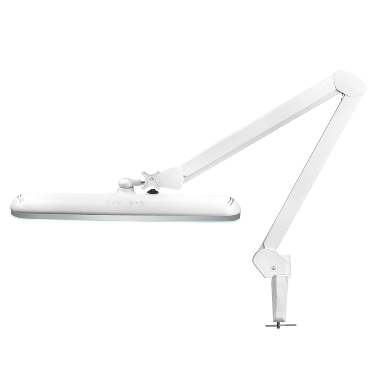 Elegante Lampada LED 801-TL con Morsetto da Tavolo - Bianco