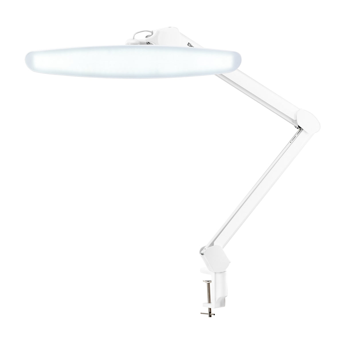 Elegante Lampada LED con Morsetto da Tavolo - Bianco