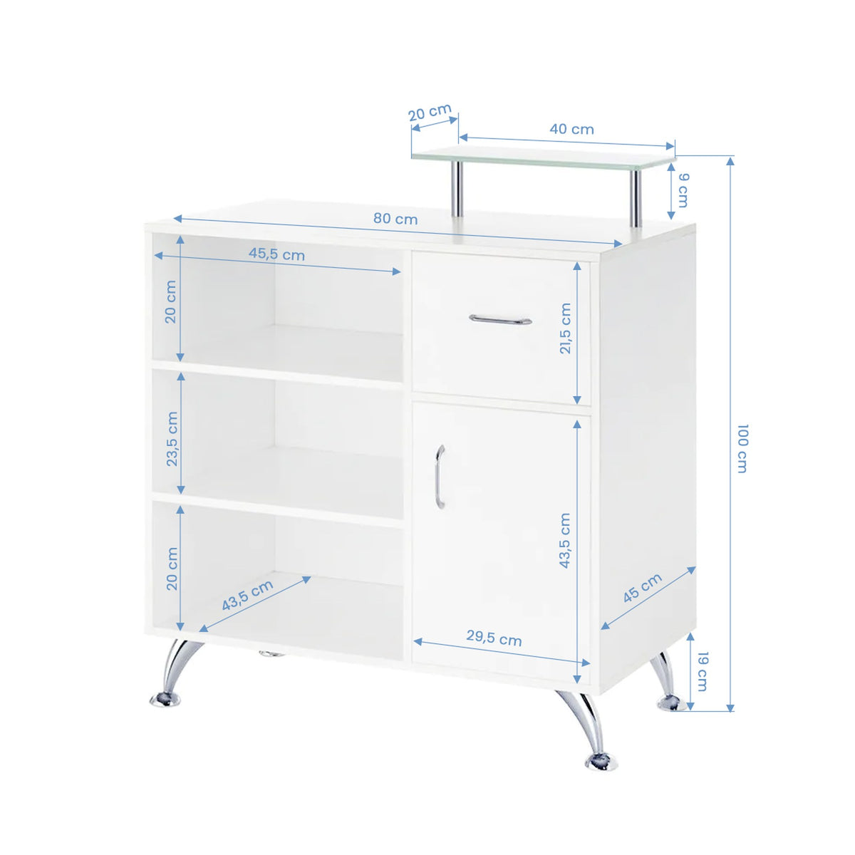 Gabbiano Banco per Reception Q0833 - Bianco