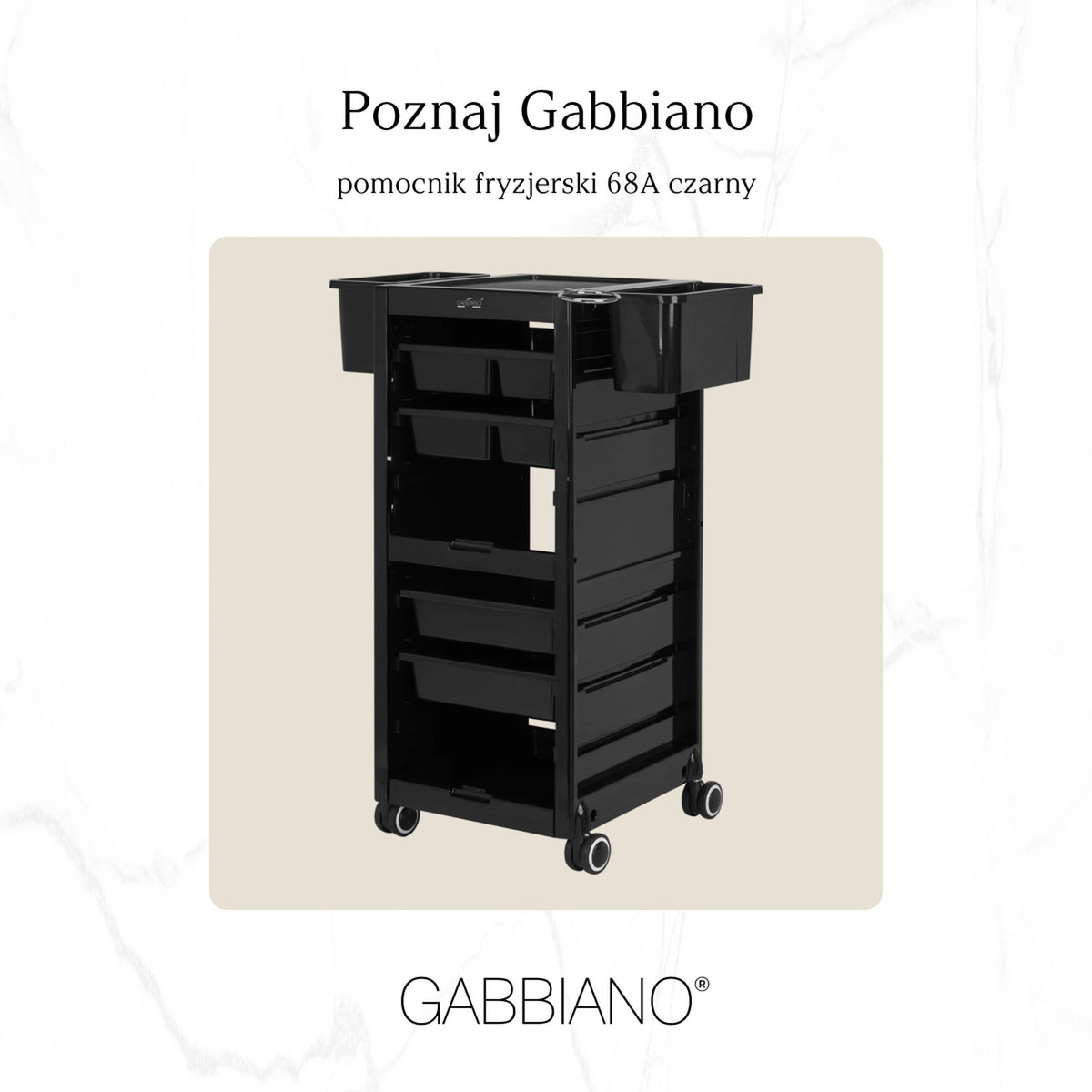 Gabbiano Carrello 68A per Parrucchiere - Nero