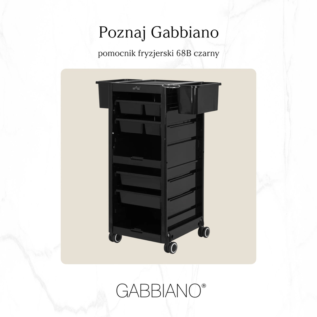 Gabbiano Carrello 68B per Parrucchiere - Nero