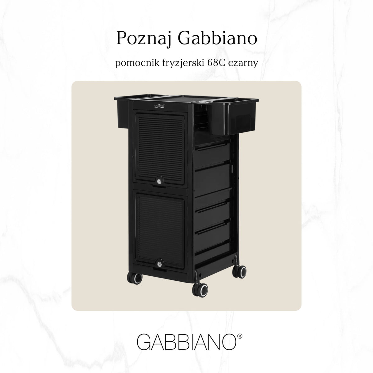 Gabbiano Carrello 68C per Parrucchiere - Nero