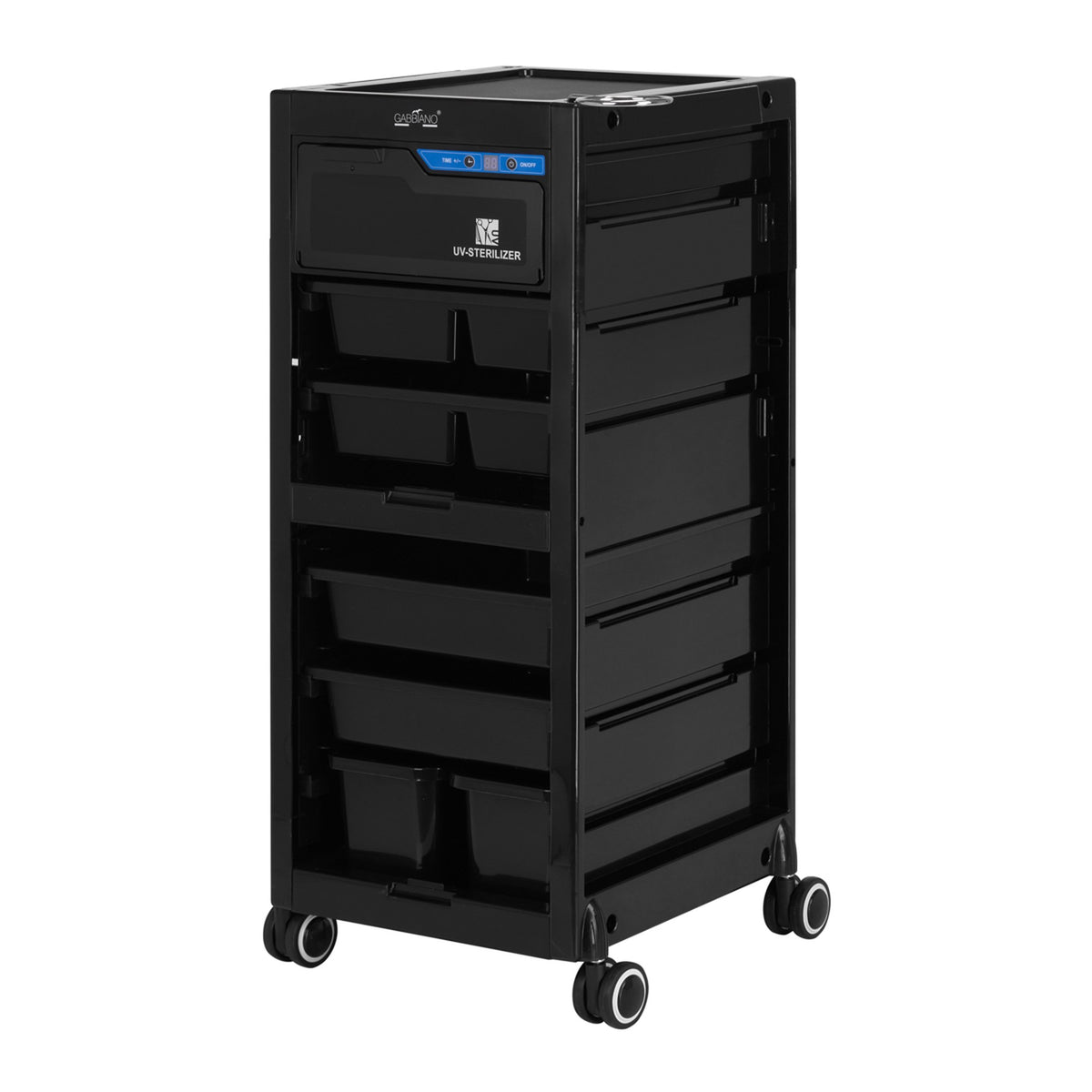 Gabbiano Carrello 68UV con Sterilizzatore per Parrucchiere - Nero