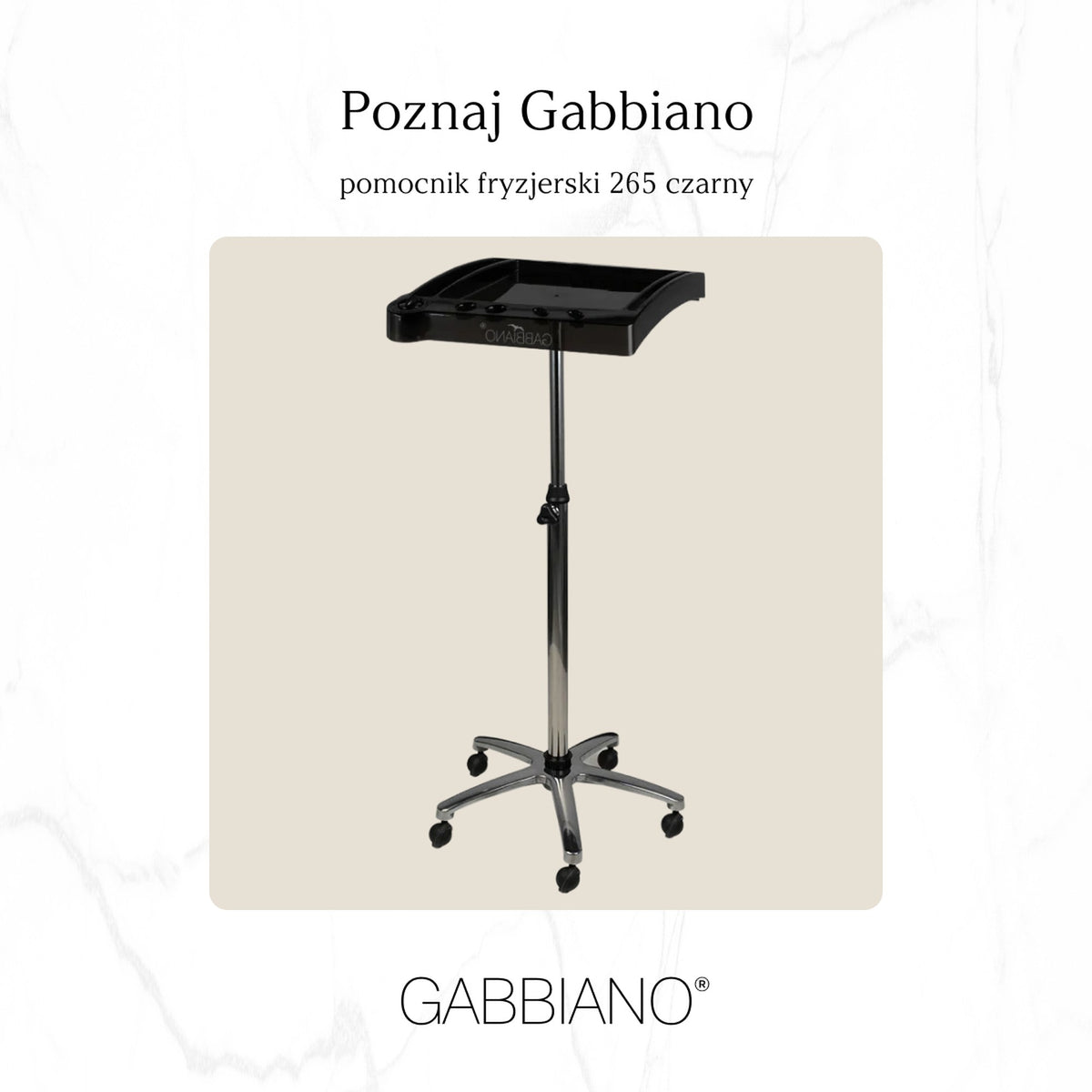 Gabbiano Carrello Porta Attrezzi 265 Parrucchiere - Nero