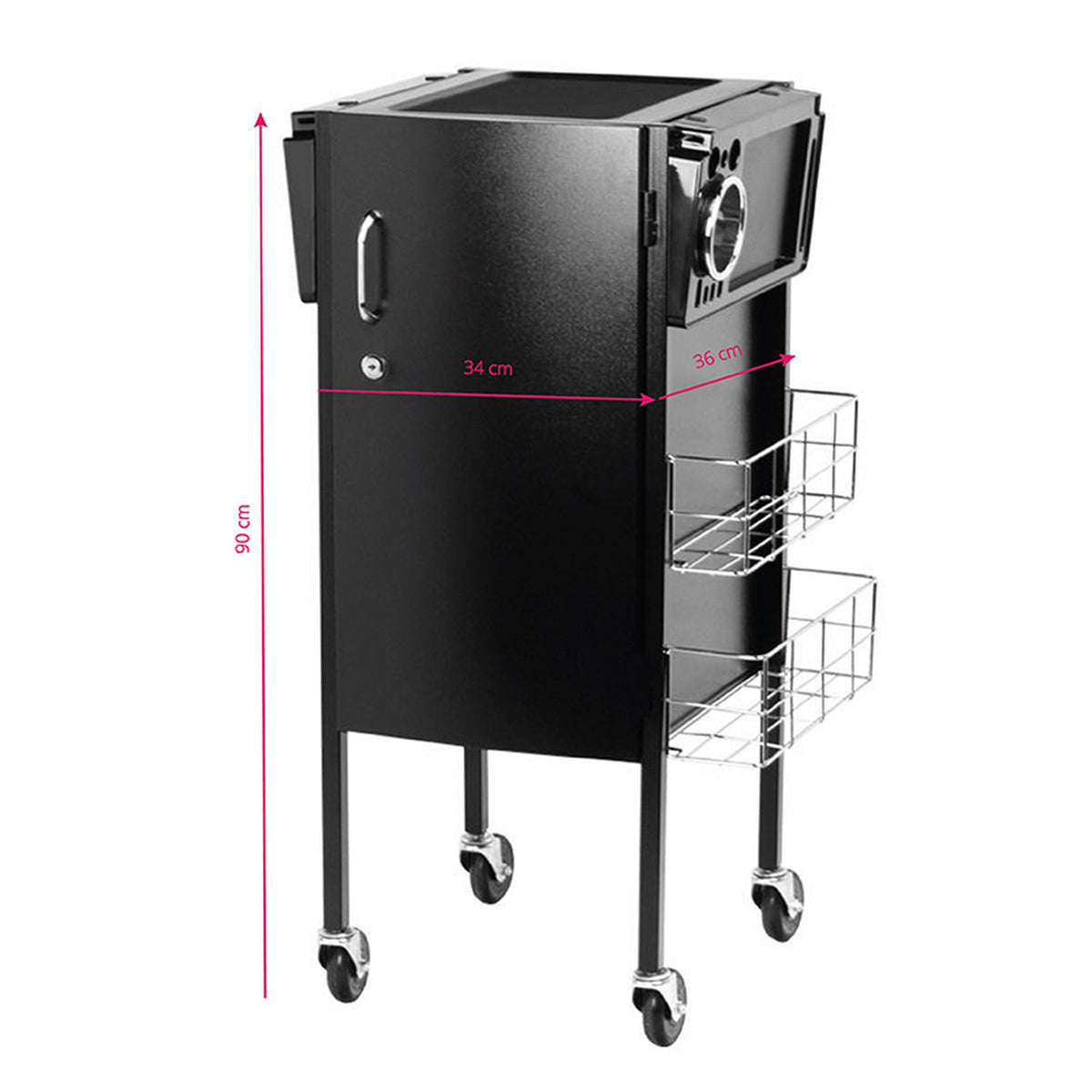 Gabbiano Carrello Porta Attrezzi Deluxe 500 Parrucchiere - Nero