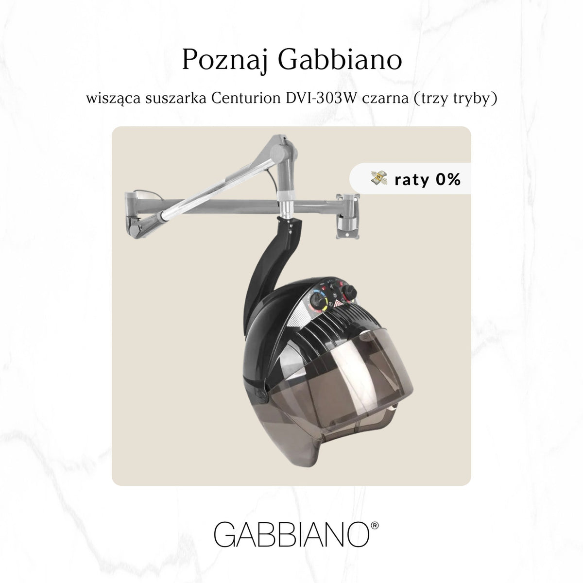 Gabbiano Casco a Muro Centurion DVI-303W Ionico - Nero