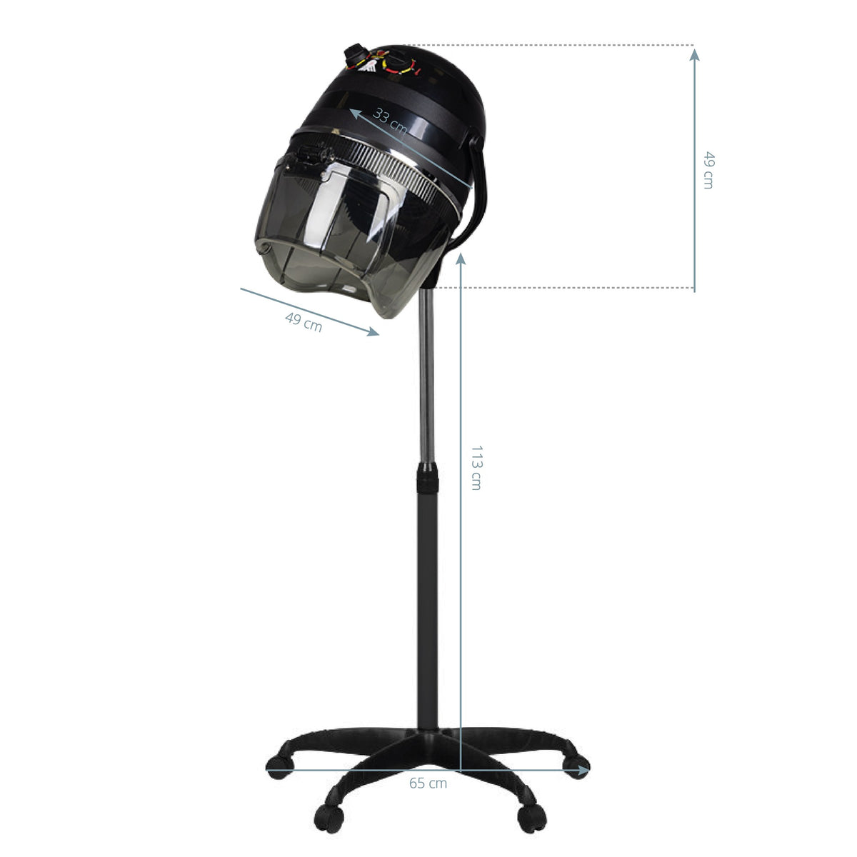 Gabbiano Casco con Stativo 1600 - Nero