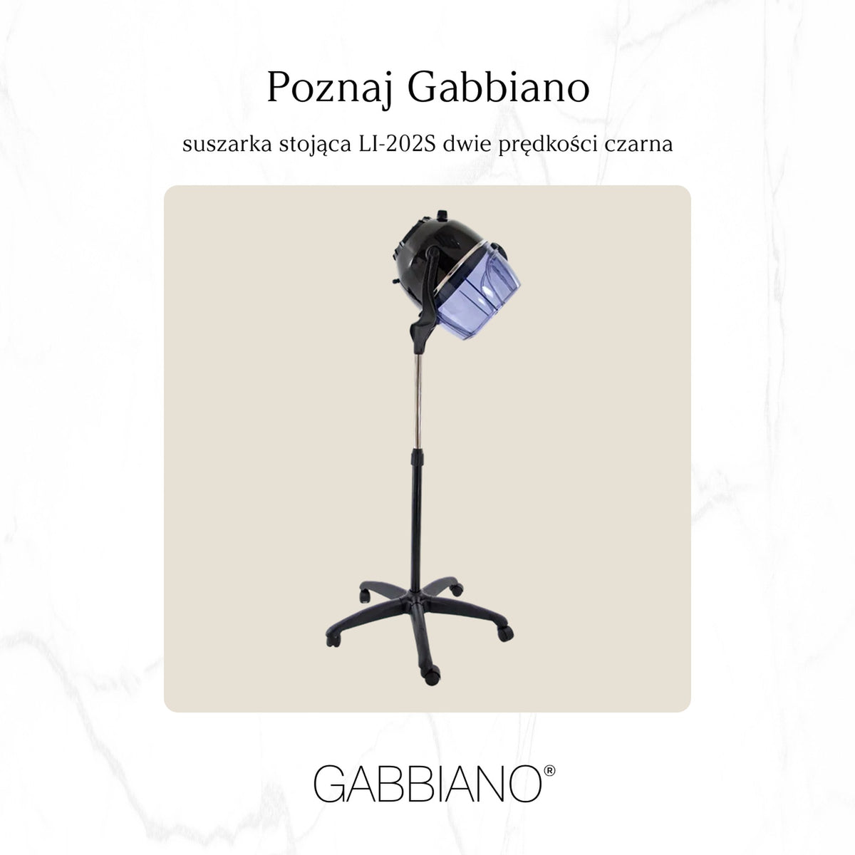 Gabbiano Casco con Stativo LI-202S - Nero