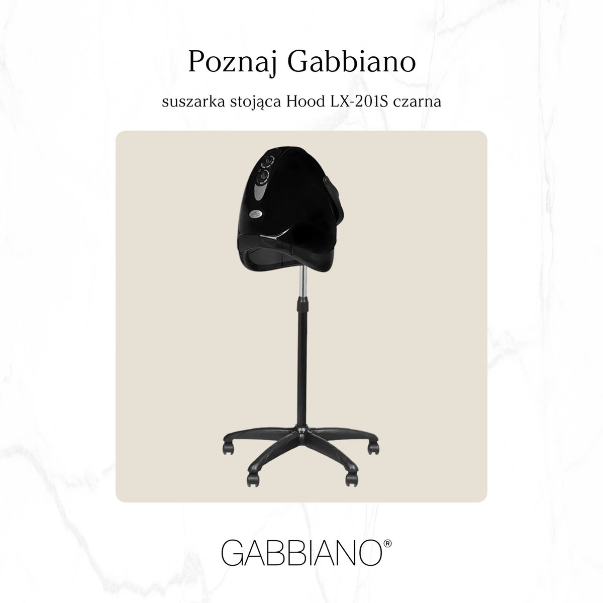 Gabbiano Casco con Stativo LX-201S - Nero