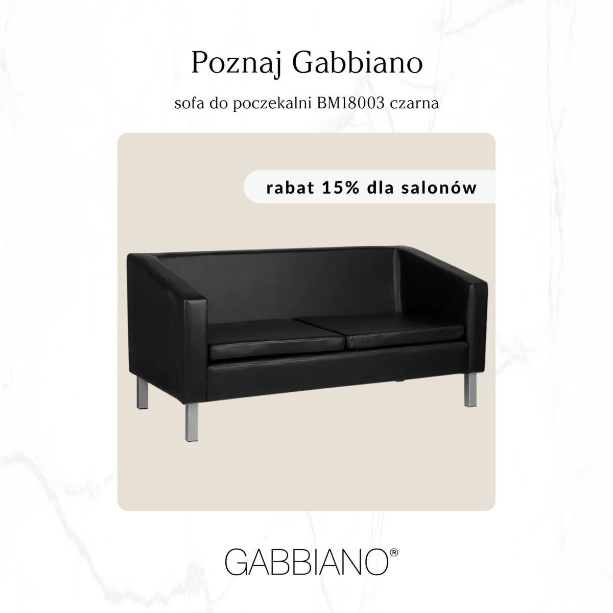 Gabbiano Divano Sala D'attesa BM18003 - Nero