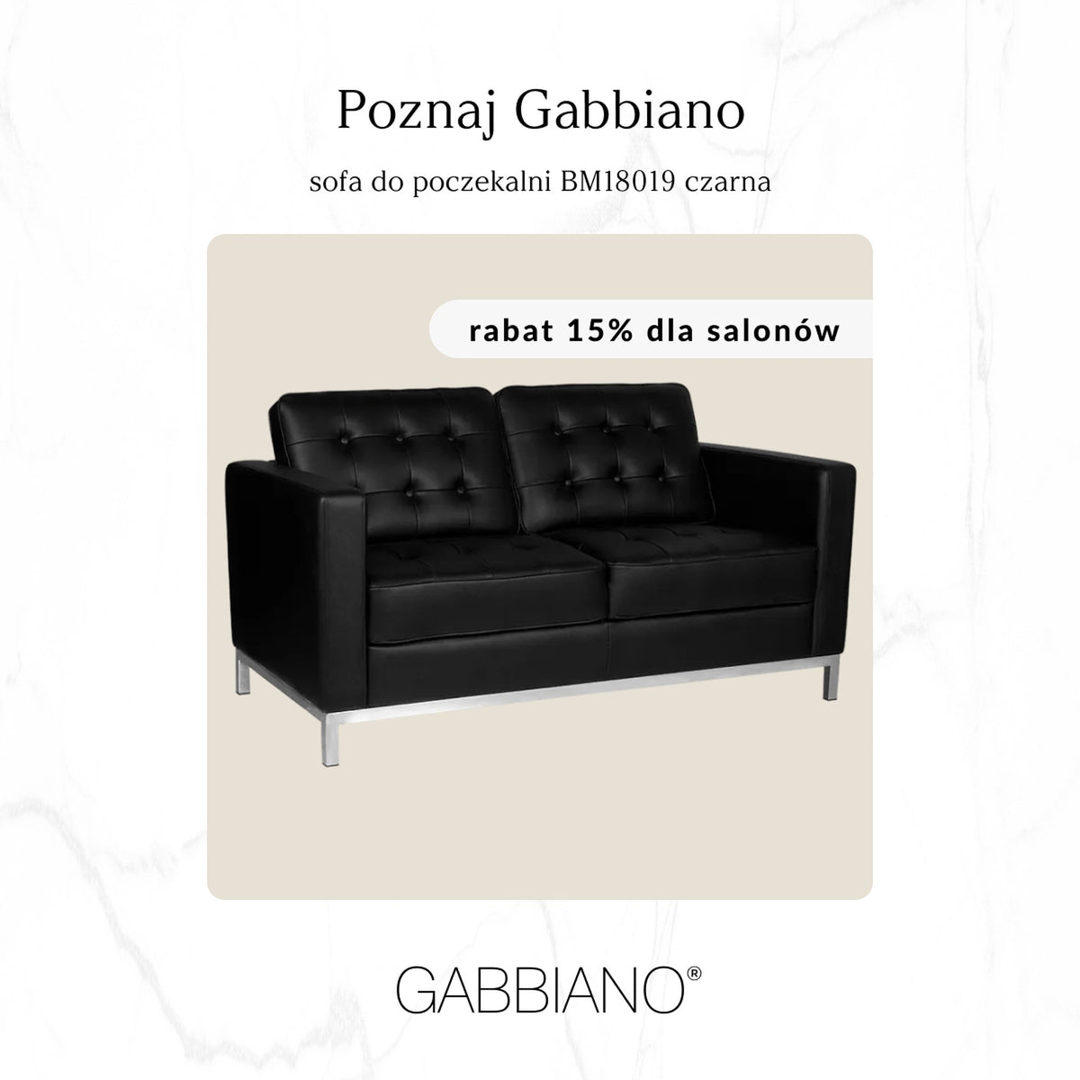 Gabbiano Divano Sala D'attesa BM18019 - Nero