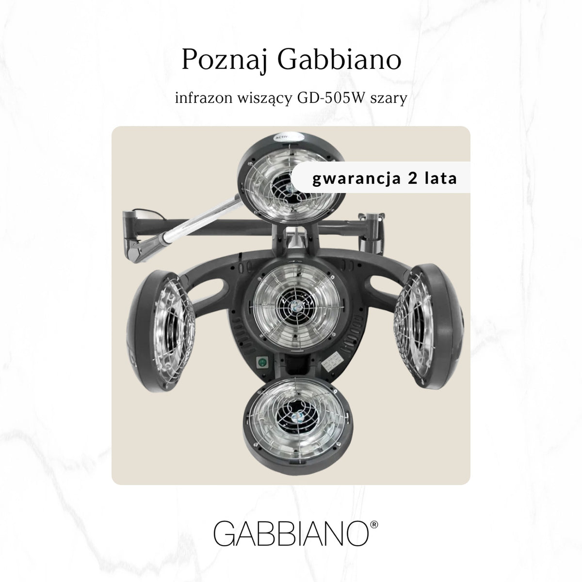 Gabbiano Infrazone GD-505W Casco a Muro - Grigio