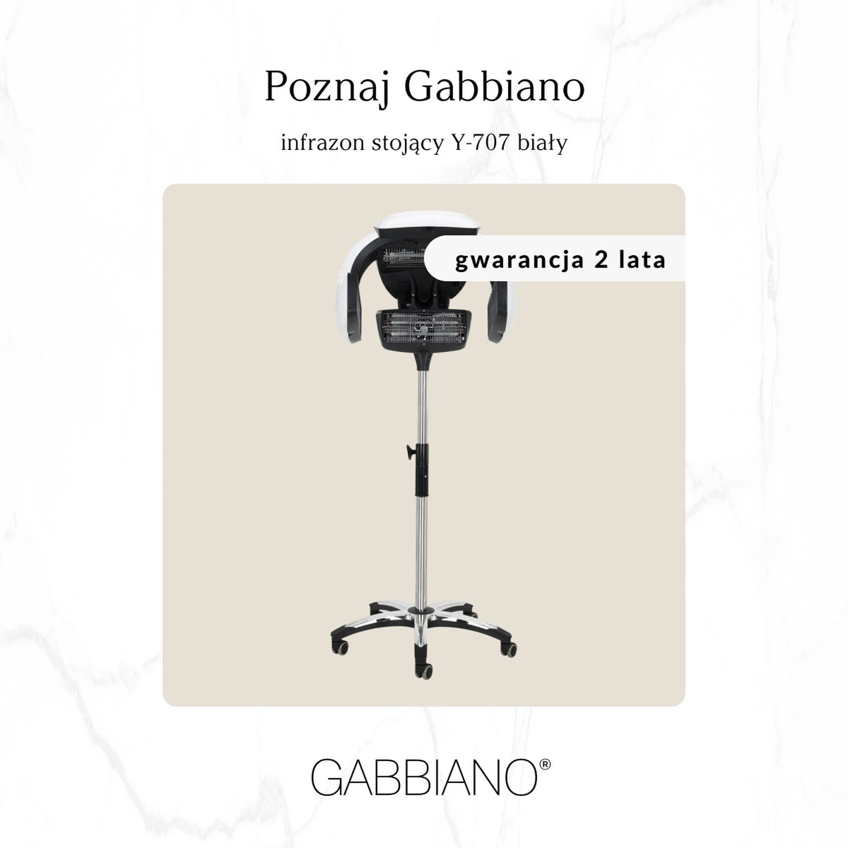 Gabbiano Infrazone Verticale Y-707 con Stativo - Bianco