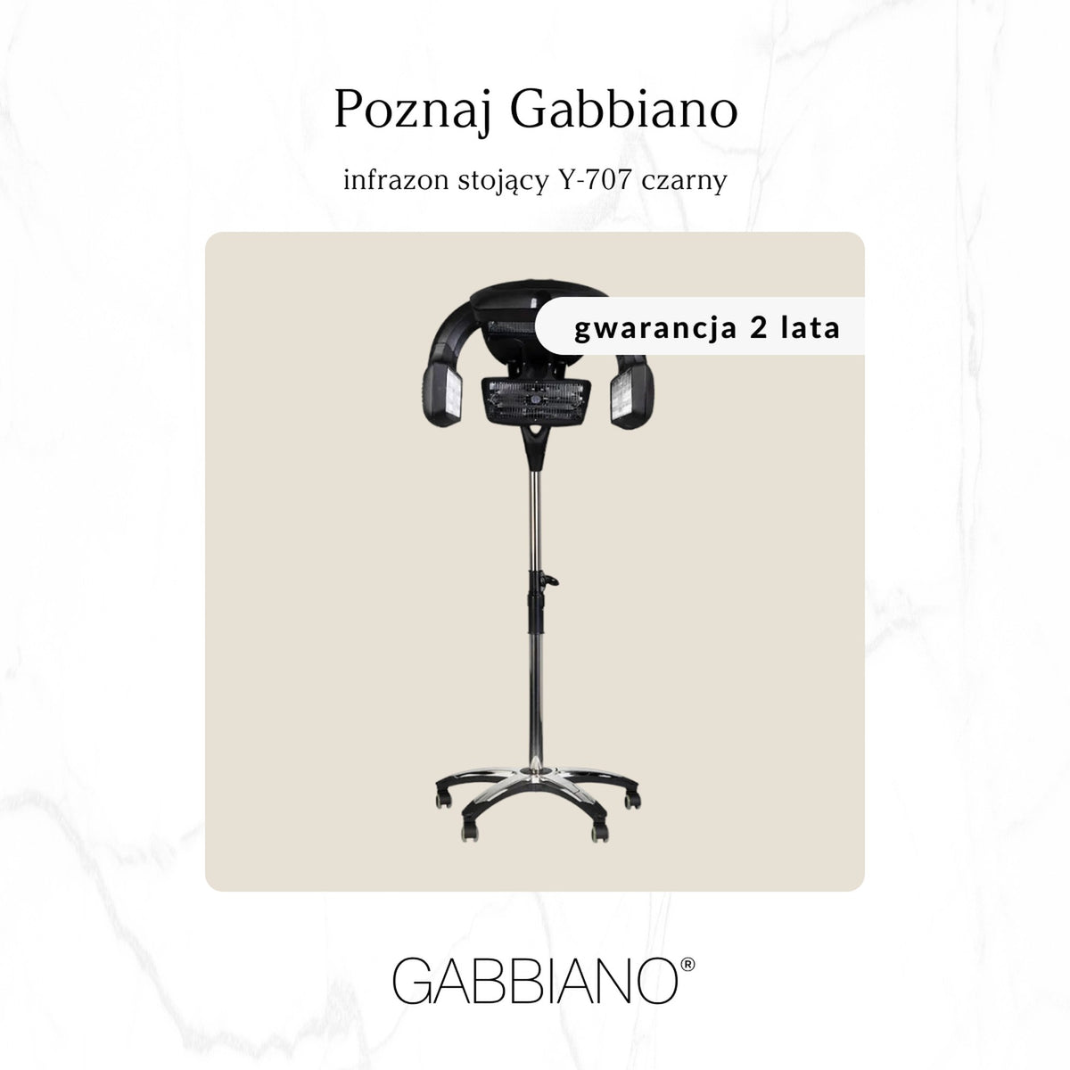 Gabbiano Infrazone Verticale Y-707 con Stativo - Nero