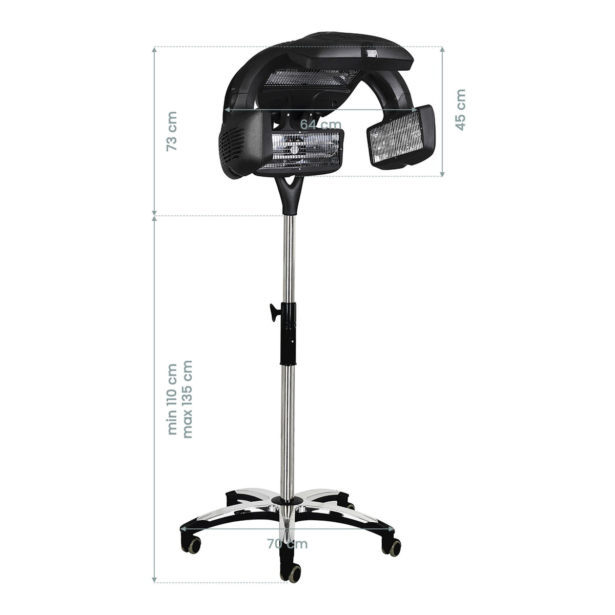 Gabbiano Infrazone Verticale Y-707 con Stativo - Nero