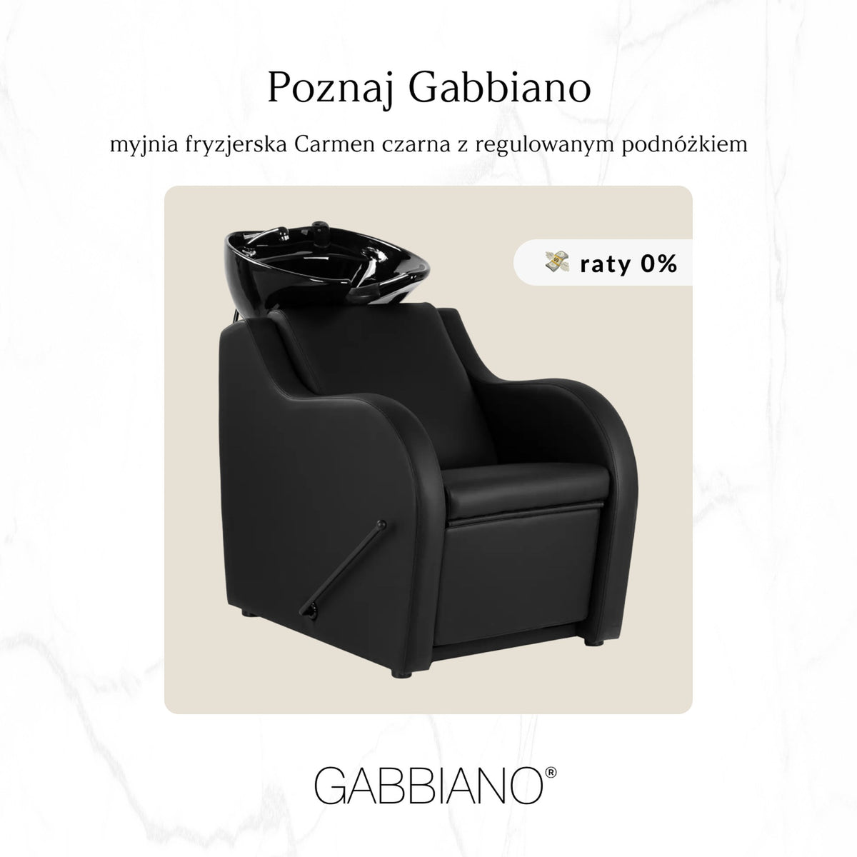Gabbiano Lavaggio Carmen per Parrucchiere - Nero
