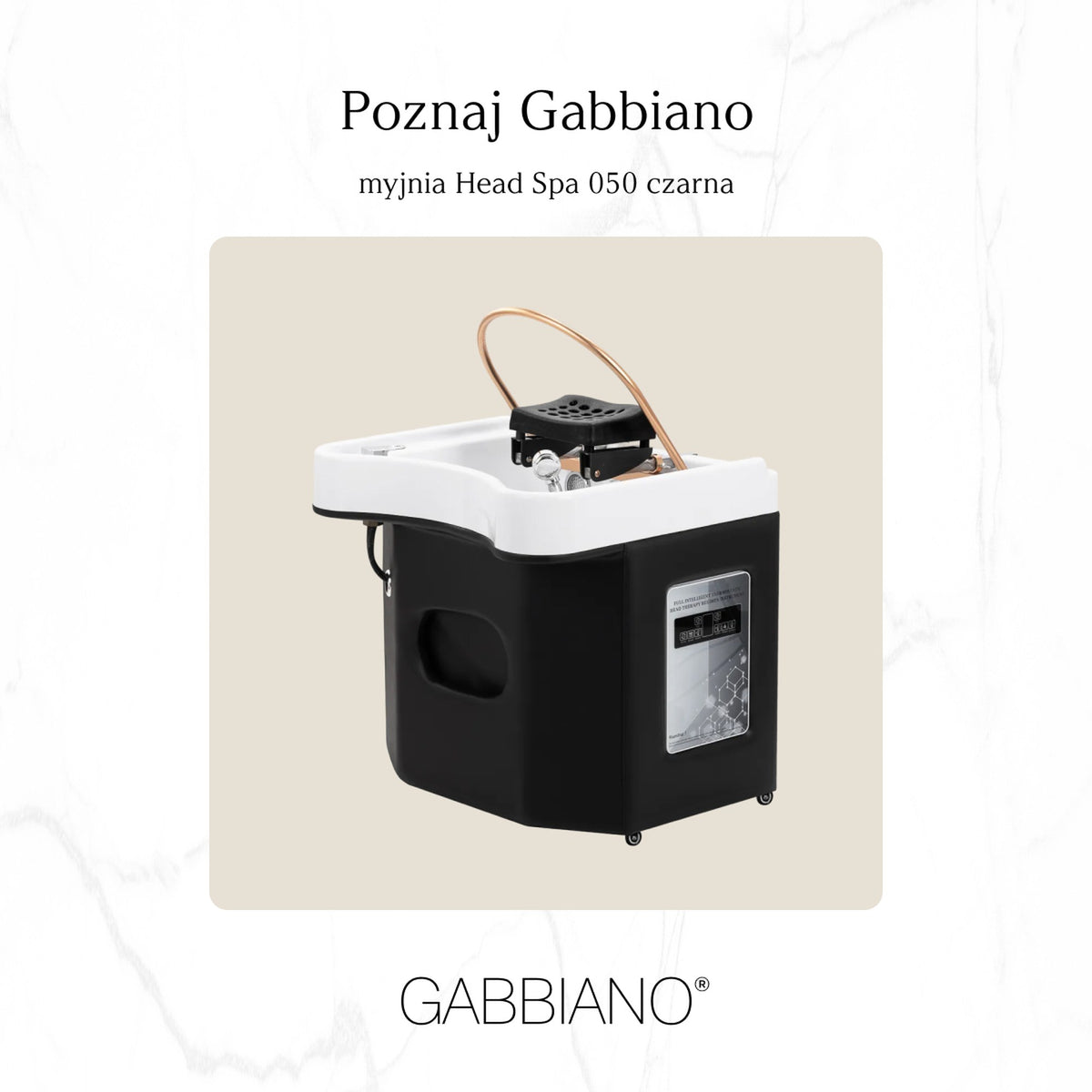 Gabbiano Lavaggio Head Spa 060 per Parrucchiere - Nero