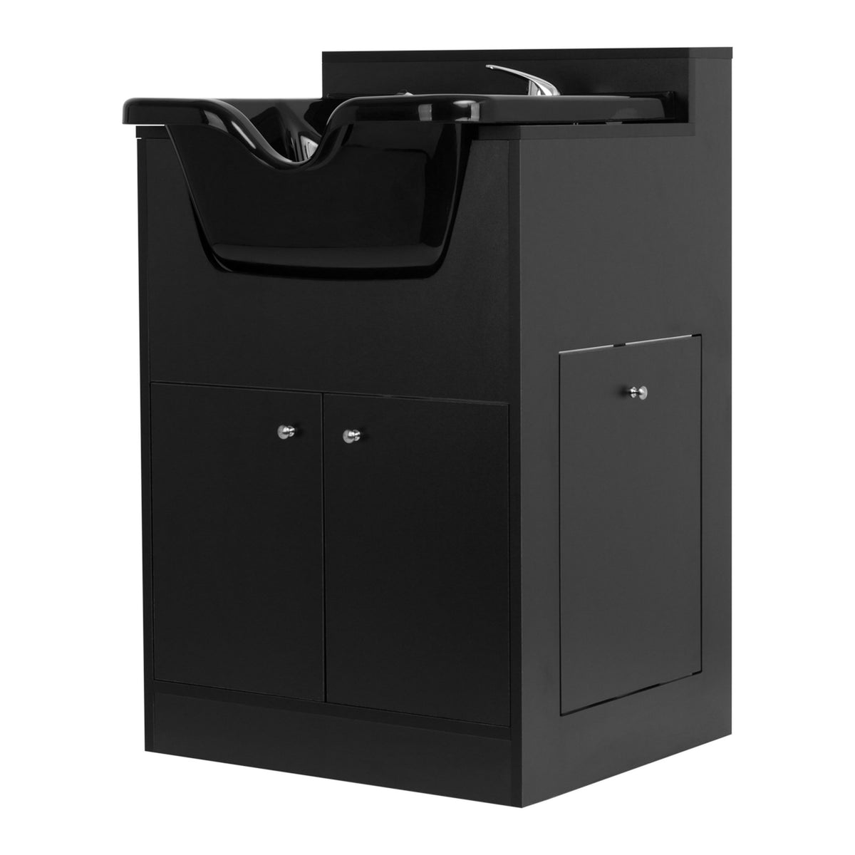 Gabbiano Lavaggio Mobile BB06 per Parrucchiere - Nero