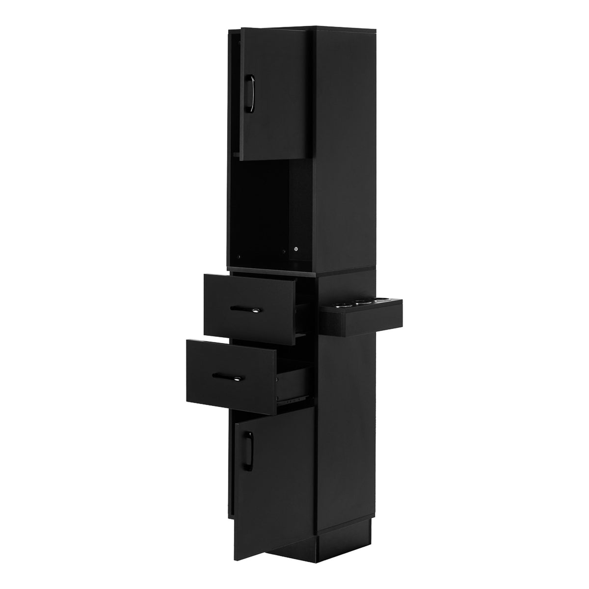 Gabbiano Mobile Totem Porta attrezzi per Parrucchiere - Nero