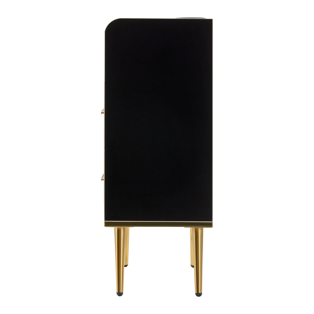 Gabbiano Mobiletto Trix per Parrucchiere - Nero Oro