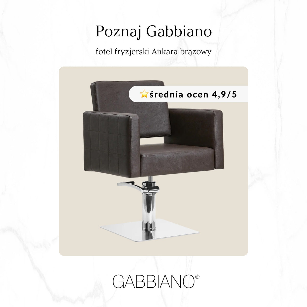 Gabbiano Poltrona Ankara per Parrucchiere - Marrone