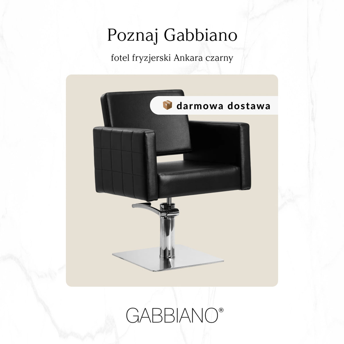 Gabbiano Poltrona Ankara per Parrucchiere - Nero